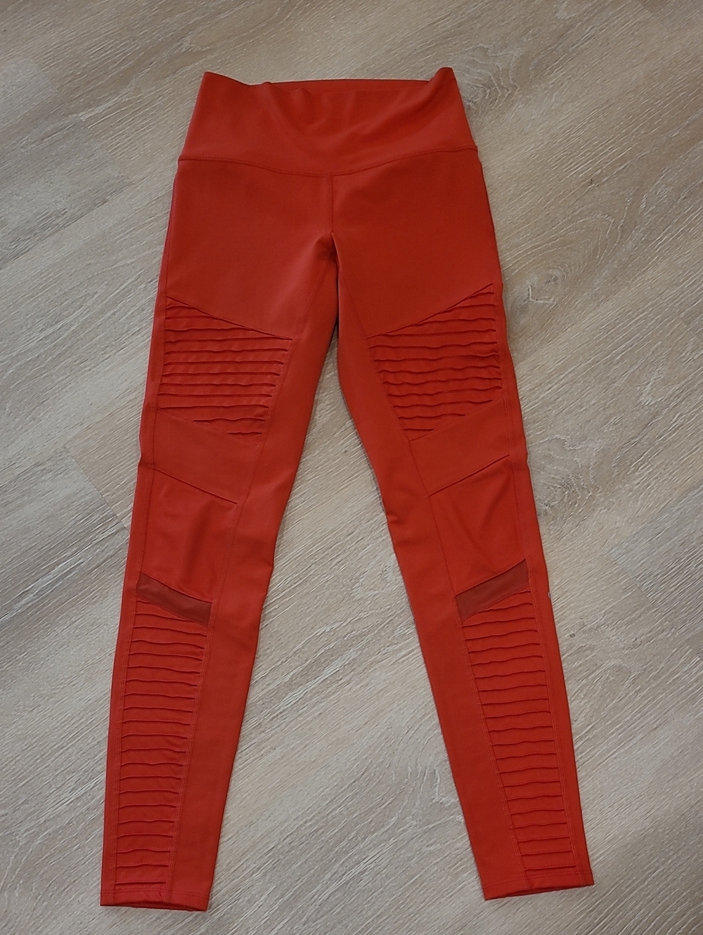 ALO Yoga Moto Orange High-Rise Active Leggings